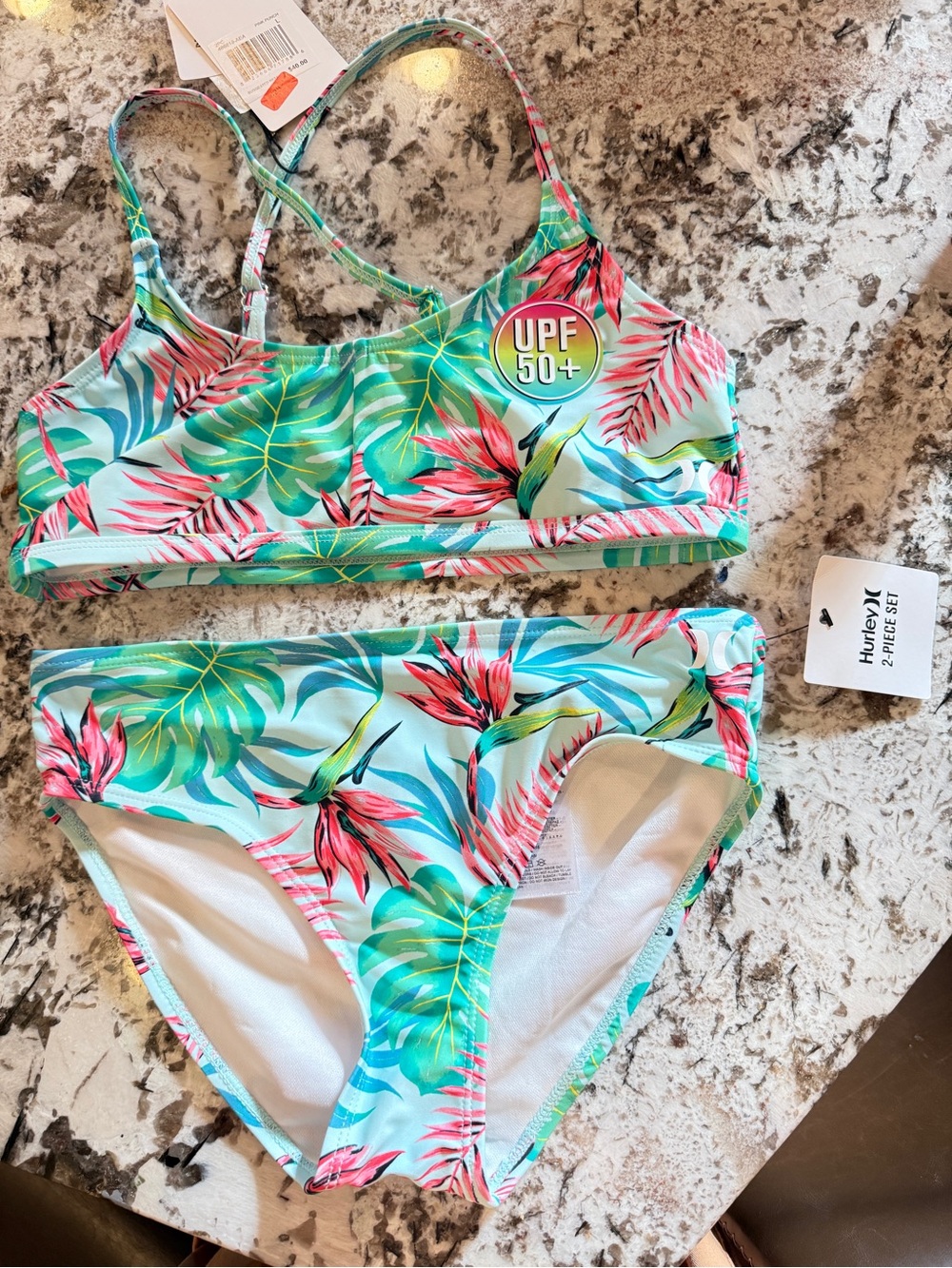 Hurley Bikini SPF 50 NWT Child 12-13